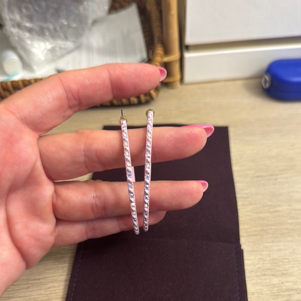 KS Purple Large/Light cz Hoops